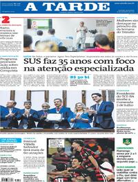 Capa do jornal A Tarde 19/09/2025