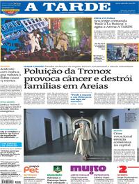 Capa do jornal A Tarde 19/10/2025