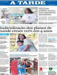 Capa do jornal A Tarde 19/12/2025