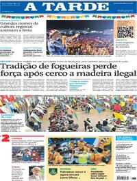 Capa do jornal A Tarde 20/06/2025
