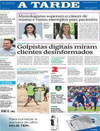 Capa do jornal A Tarde 20/10/2025