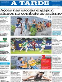 Capa do jornal A Tarde 20/11/2025
