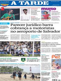 Capa do jornal A Tarde 21/09/2025