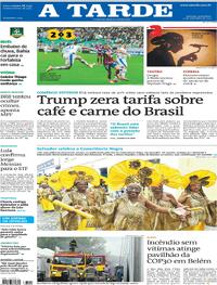 Capa do jornal A Tarde 21/11/2025