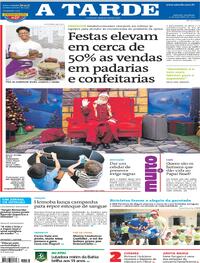 Capa do jornal A Tarde 21/12/2025