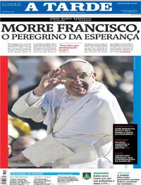 Capa do jornal A Tarde 22/04/2025