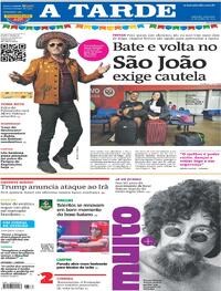 Capa do jornal A Tarde 22/06/2025