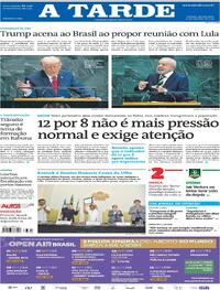 Capa do jornal A Tarde 24/09/2025