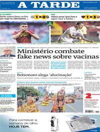 Capa do jornal A Tarde 24/11/2025