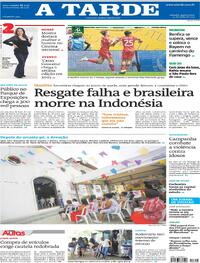 Capa do jornal A Tarde 25/06/2025