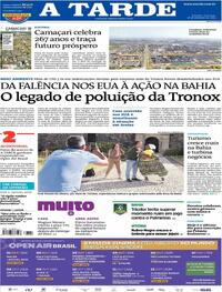Capa do jornal A Tarde 28/09/2025