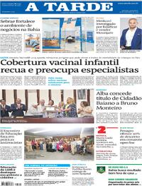 Capa do jornal A Tarde 28/11/2025