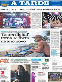 Capa do jornal A Tarde 28/12/2025