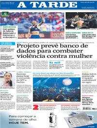 Capa do jornal A Tarde 29/09/2025
