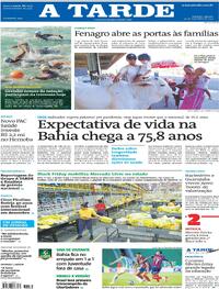 Capa do jornal A Tarde 29/11/2025