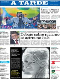 Capa do jornal A Tarde 29/12/2025