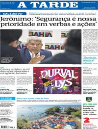 Capa do jornal A Tarde 30/12/2025