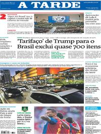 Capa do jornal A Tarde 31/07/2025