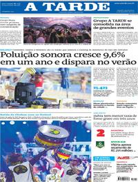 Capa do jornal A Tarde 31/12/2025