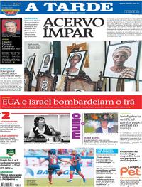 Capa do jornal A Tarde 01/03/2026