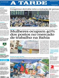 Capa do jornal A Tarde 01/05/2026