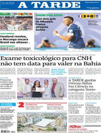 Capa Jornal A Tarde