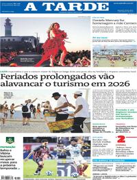 Capa do jornal A Tarde 02/01/2026