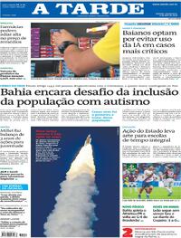 Capa do jornal A Tarde 02/04/2026