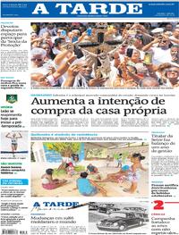 Capa do jornal A Tarde 03/01/2026