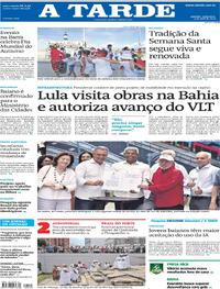 Capa do jornal A Tarde 03/04/2026