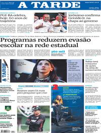 Capa do jornal A Tarde 04/04/2026