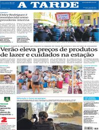 Capa do jornal A Tarde 05/01/2026