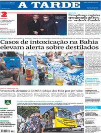 Capa do jornal A Tarde 06/01/2026