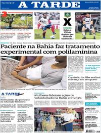 Capa do jornal A Tarde 07/03/2026