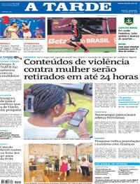 Capa do jornal A Tarde 07/08/2026