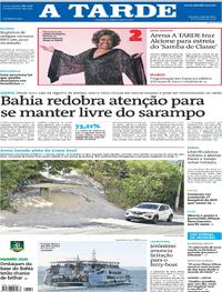 Capa do jornal A Tarde 08/01/2026