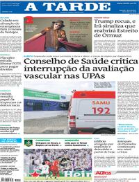 Capa do jornal A Tarde 08/04/2026
