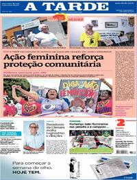 Capa do jornal A Tarde 09/03/2026