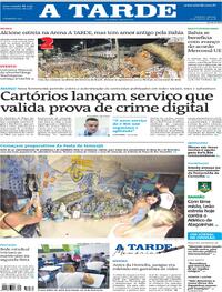Capa do jornal A Tarde 10/01/2026