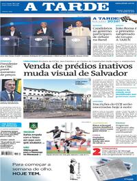 Capa do jornal A Tarde 10/08/2026