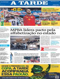 Capa Jornal A Tarde