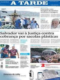 Capa do jornal A Tarde 12/01/2026