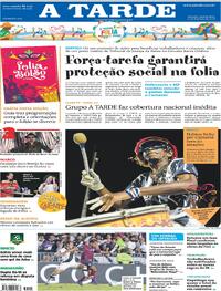 Capa do jornal A Tarde 12/02/2026
