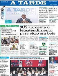 Capa do jornal A Tarde 12/08/2026