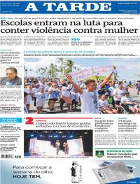 Capa do jornal A Tarde 13/04/2026
