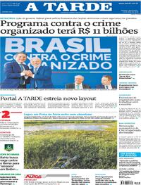 Capa do jornal A Tarde 13/05/2026