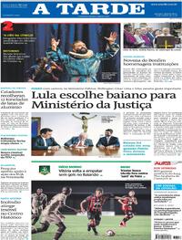 Capa do jornal A Tarde 14/01/2026
