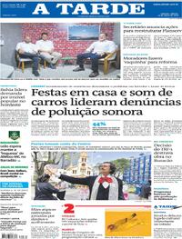 Capa do jornal A Tarde 14/03/2026
