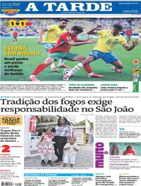 Capa A Tarde 14/06/2026