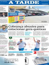 Capa do jornal A Tarde 16/03/2026